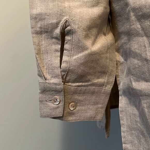 Charter Club Women’s 2X Linen Button Down Shirt - Picture 7 of 11